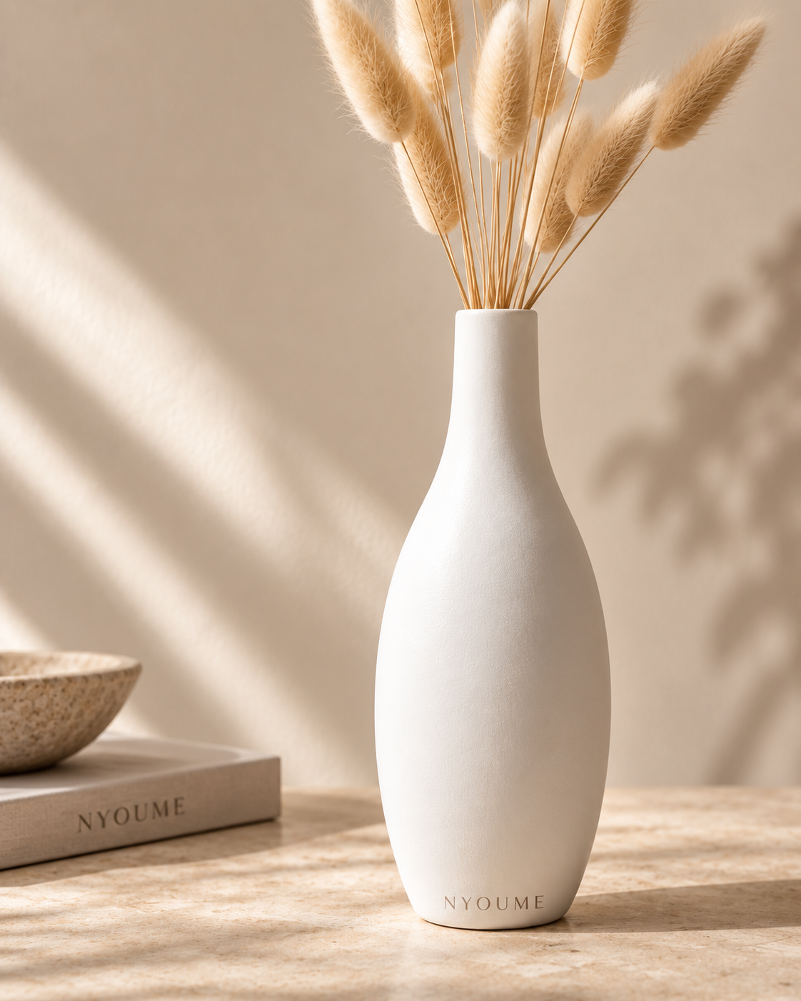 Alba white porcelain vase by NYOUME