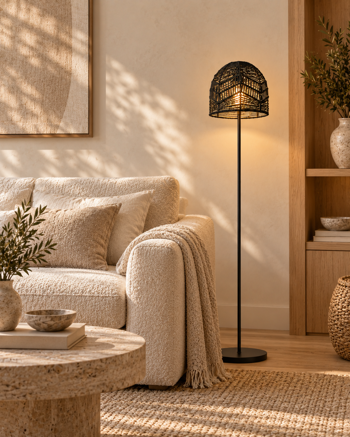 Soléa Hand-Woven Paper Rope Lampshade