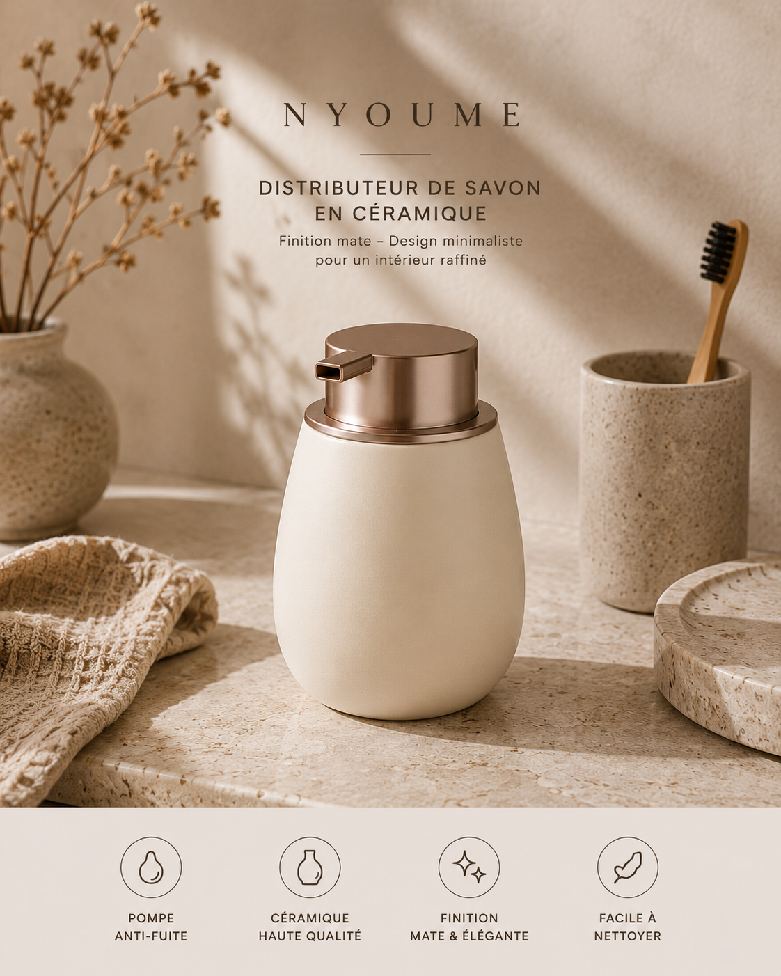 Marea – Ceramic Soap Dispenser