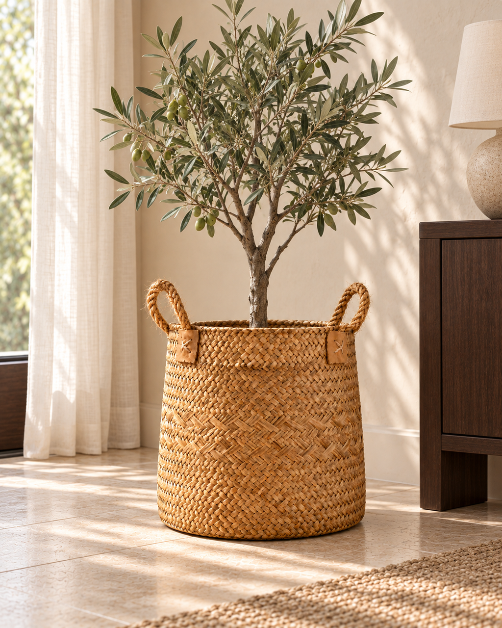 Olia – Natural Woven Storage Basket