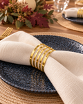 Elara Gold Napkin Rings — Set of 10