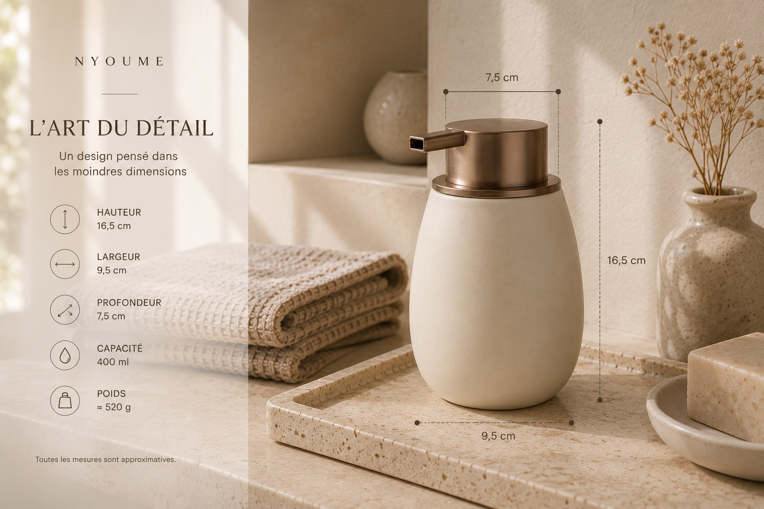 Marea – Ceramic Soap Dispenser