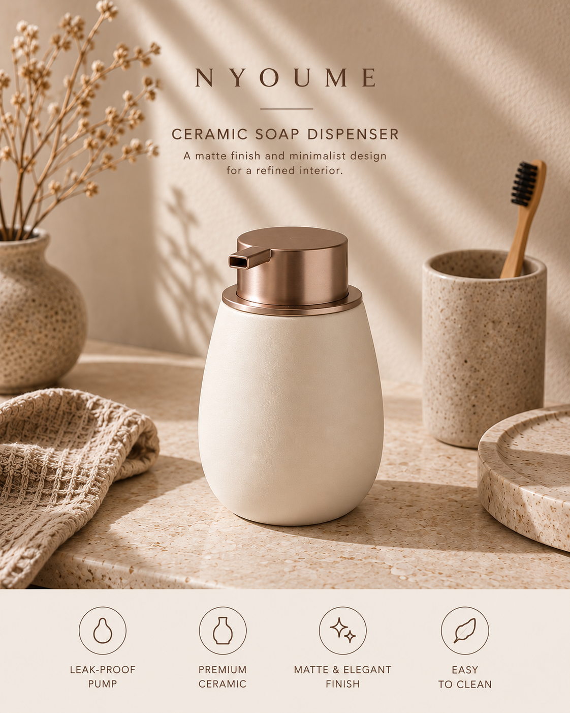Marea – Ceramic Soap Dispenser