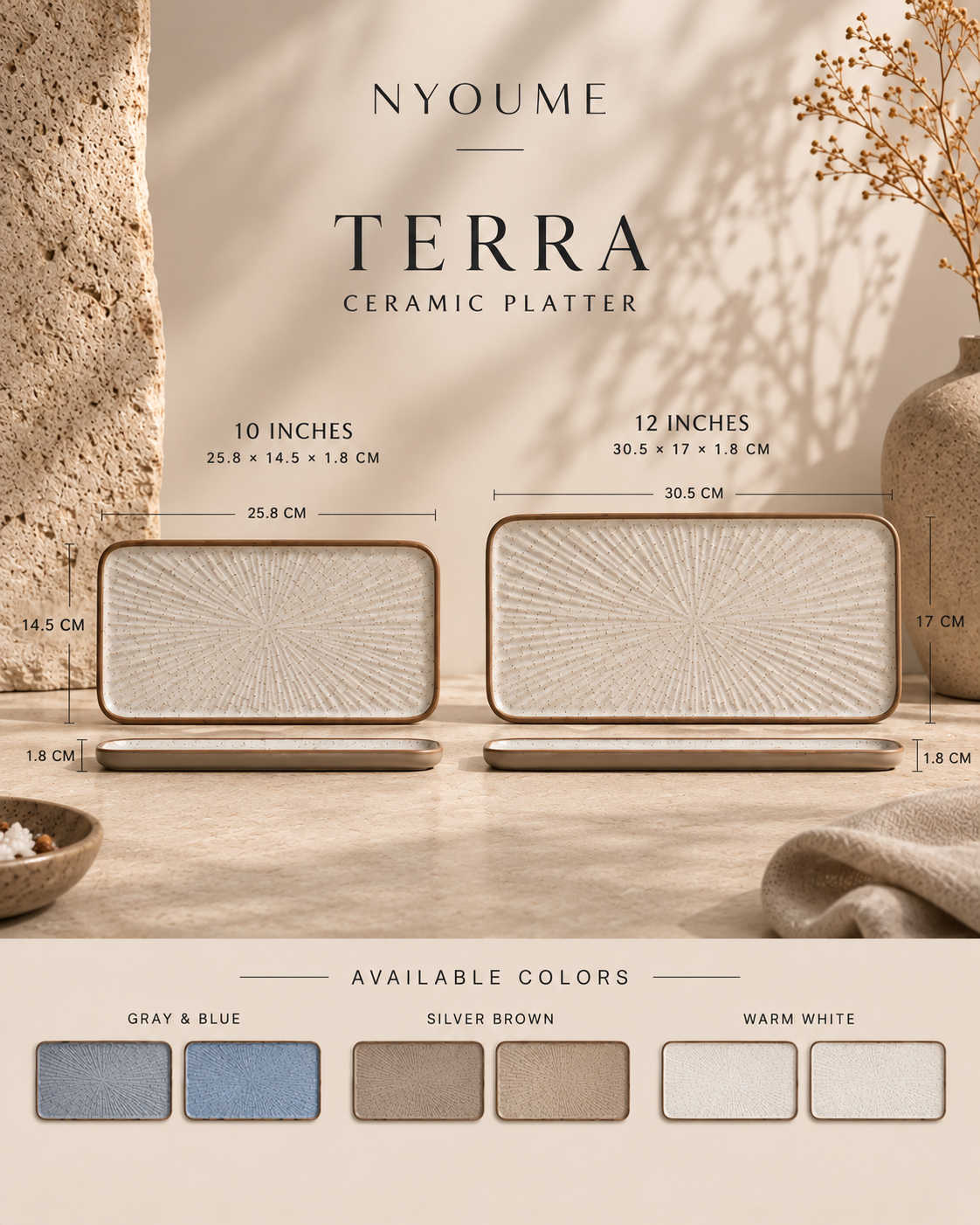 Terra — Ceramic Serving Tray